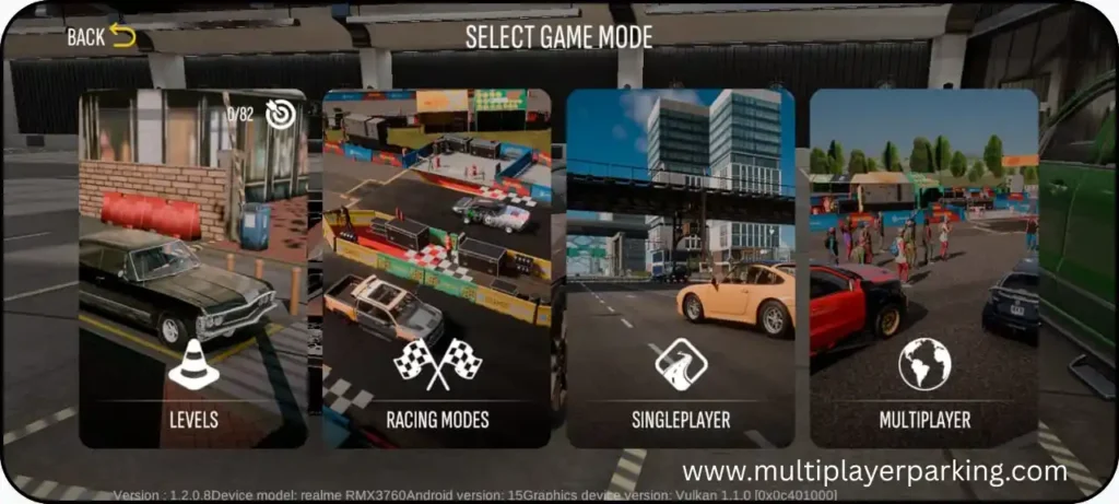 Car Parking Multiplayer 2 Mod APK modes